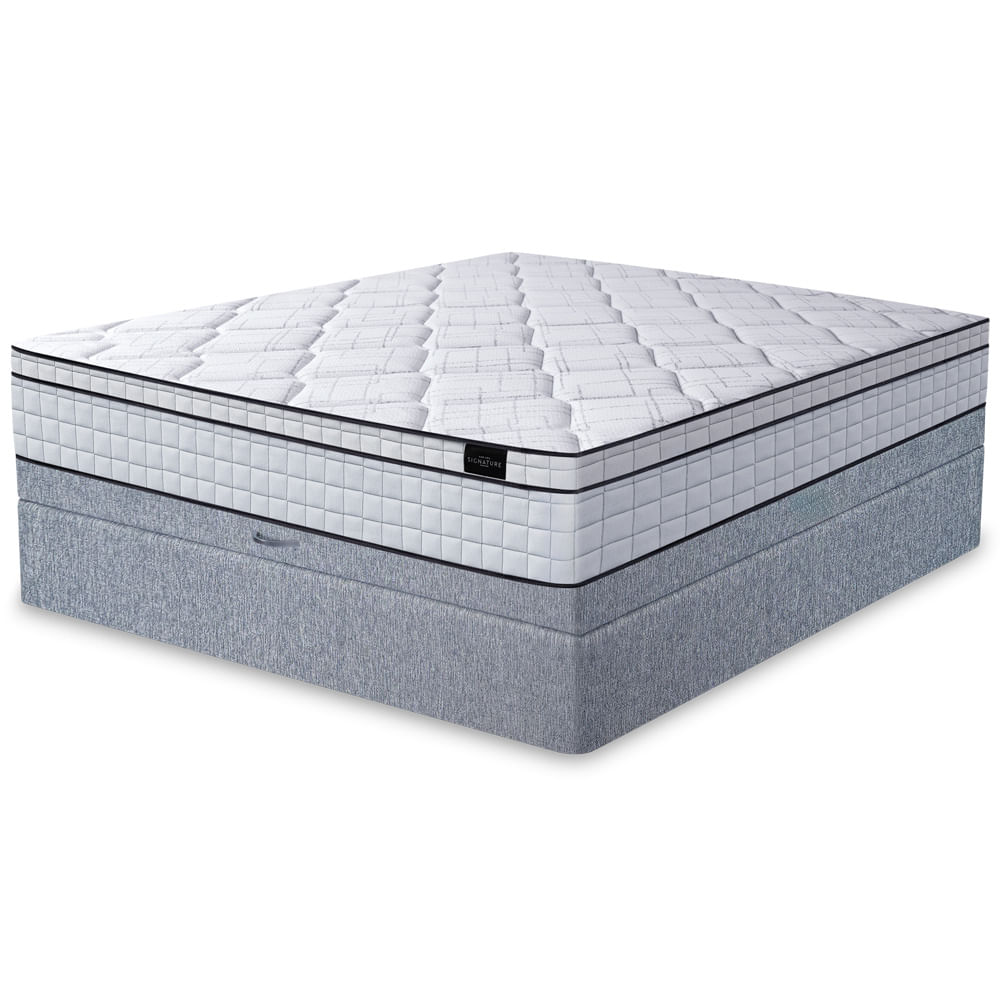 Conjunto Sommier baúl + Colchón de espuma Bradford de 2 plazas 140x190 cm