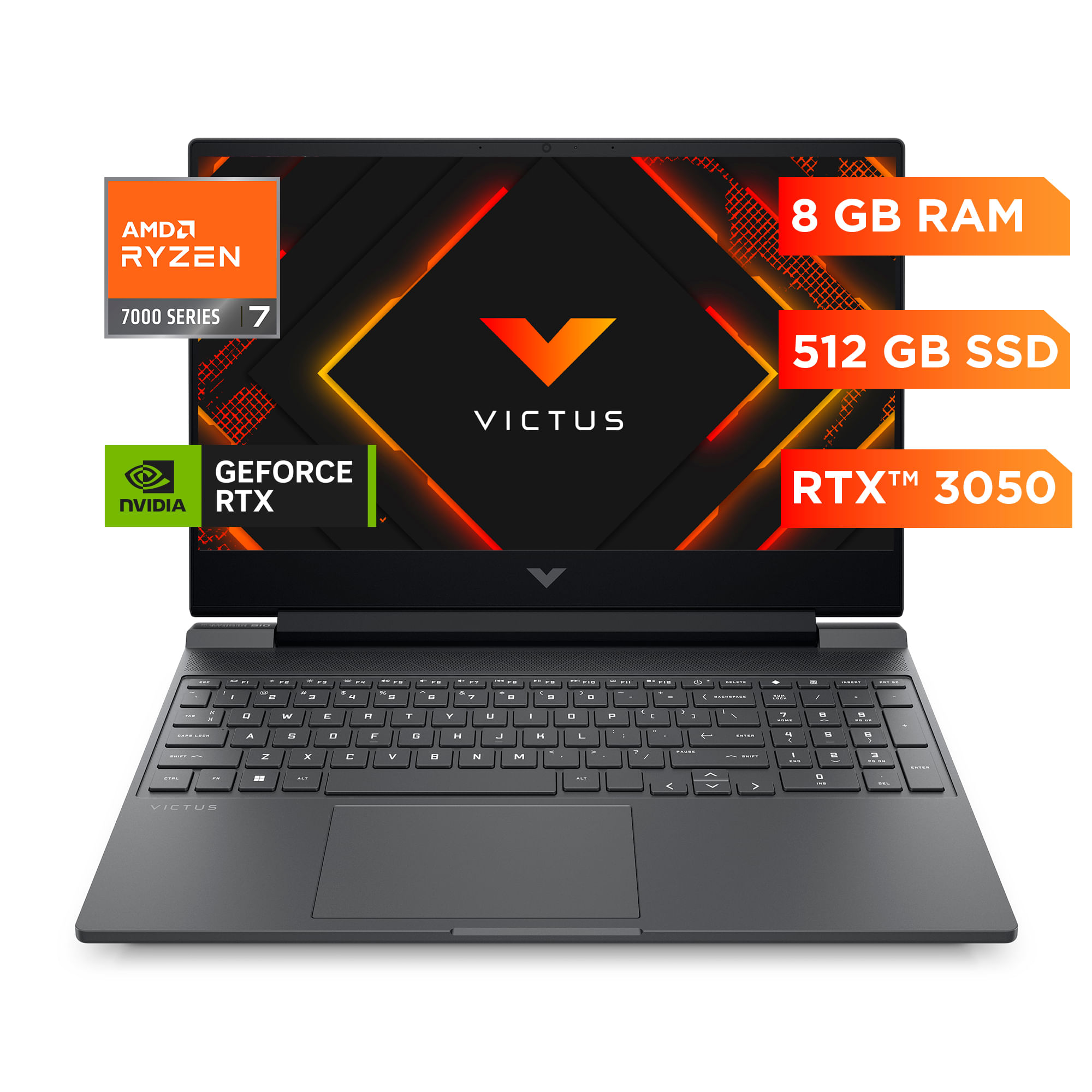 Noteboock Hp 15-Fb3018la R7-7445 15,6" 8/512 Rtx