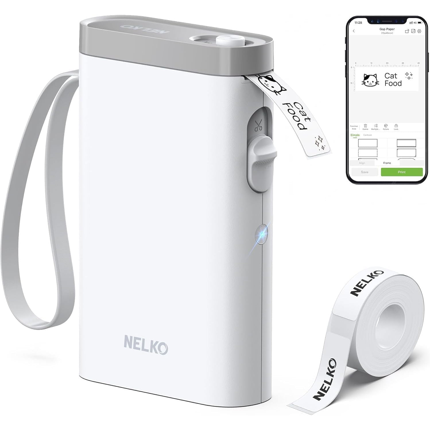 Etiquetadora Térmica Nelko P21 Bluetooth Portátil Recargable para Oficina y Hogar